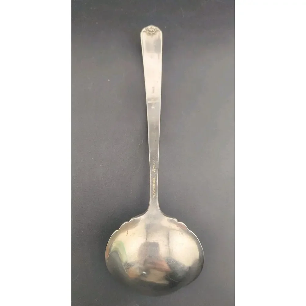 Towle Rambler Rose Sterling Silver Gravy Ladle 6-7/8